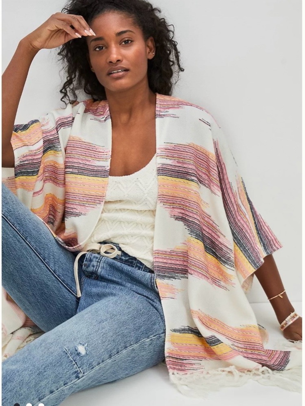 Anthropologie Sunrise Embroidered Kimono - NWT - One Size